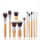 11 Stück Bambus-Make-up-Pinsel, beige 20x14x4 cm 3