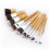 11 Stück Bambus-Make-up-Pinsel, beige 20x14x4 cm 4