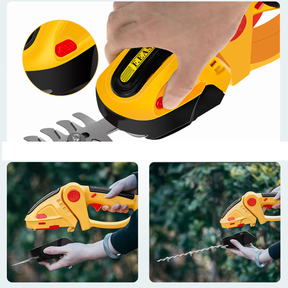 2 in 1 Cordless Grass Shear Hedge Trimmer Adjustable Electric Grass Cutter Hedge Trimming Machine