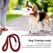 Dog Leash Heavy Duty Thickened Bite Resistant Nylon Pet Traction Leash for Medium Dog Walking Training 4.2ft
