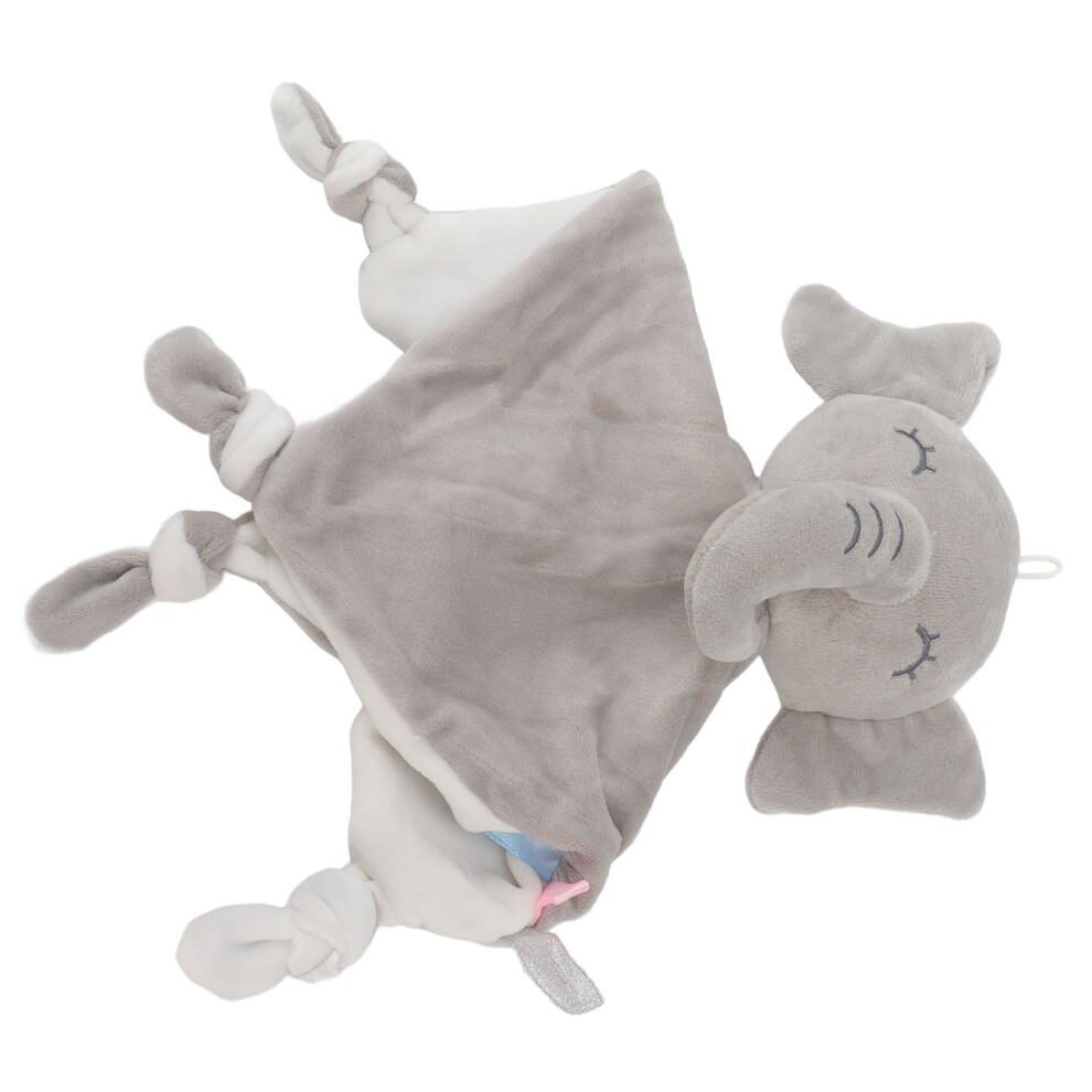 Baby Pacifying Towel Plush Cartoon Doll Infant Burp Cloth Handkerchief for Over 3 Months Elephant