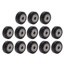 13 piezas Ø24 mm exterior Ø5 mm interior 10.2 mm polea de POM negra para E16