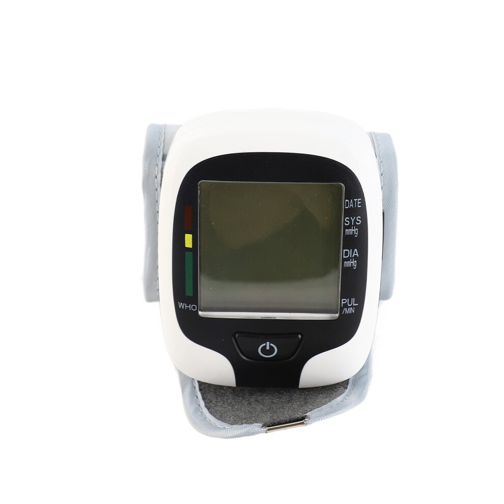 Blood Pressure Monitor LCD Display Wrist Measurement Two Person Memory Records Voice Broadcast for Elderly