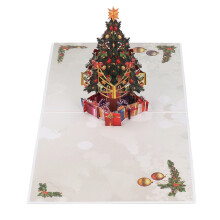3D-Weihnachtskarte Exquisiter Baum mit Umschlagpapier