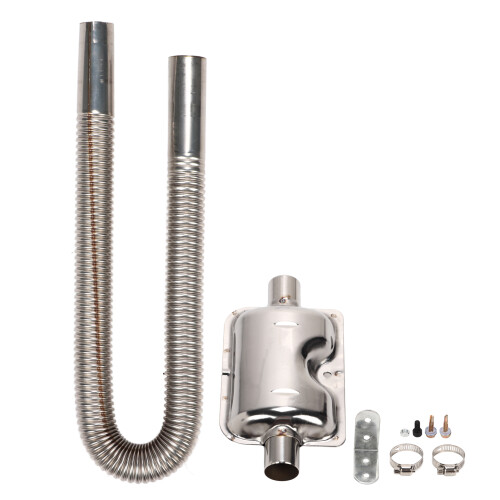 Edelstahl Parkauspuff Schalldämpfer 60cm 2,5cm 1