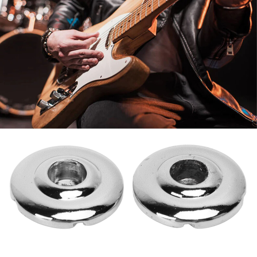 Round Electric Bass String Retainer Friction Reducing Robust Decorative Electric Bass String Tree Silver