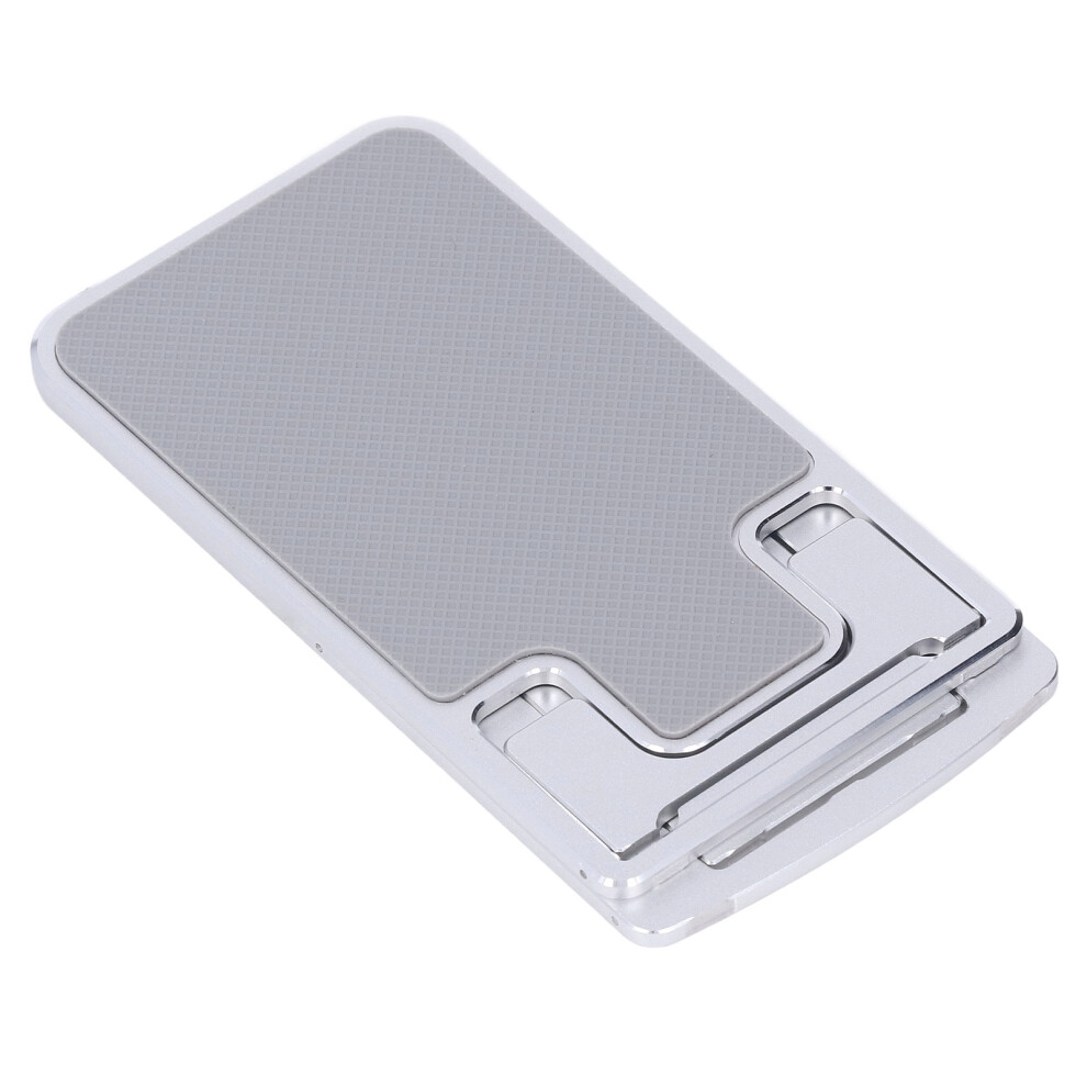 Phone Stand Foldable Portable Ergonomic 7 Angle Adjustments Bottom Silicone Aluminum Alloy Tablet Holder Silver 8241319507794