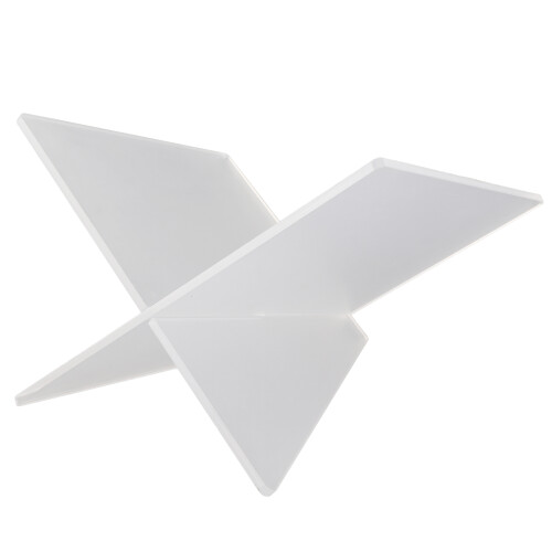 Acryl-Buchstütze Regal X-form, Transparent, 37x24x3,8cm 2