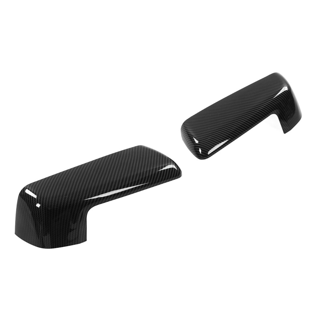 Top Half Mirror Cover Left Right Outer Rearview Wing Mirror Cap Replacement For Chevy Silverado 1500 2019Â2022 Carbon Fiber Style 3361319508470