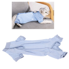 Cat Recovery Suit Prevent Licking Wounds Professional Pet Breathable Surgery Suits for Abdominal Wounds Or Skin Diseases S