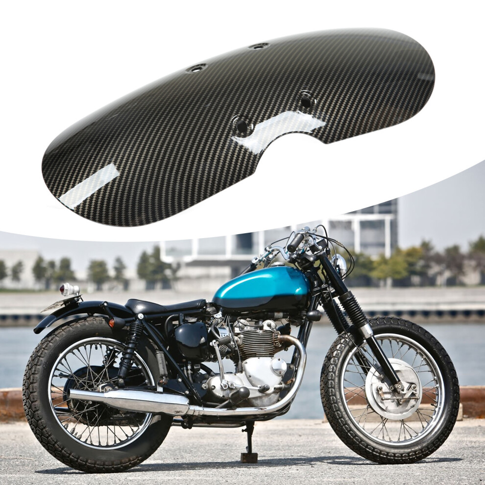 Motorcycle Front Mudguard Carbon Fiber Style Mudflap Splash Extender For Bonneville T100 T120 Street Twin Scrambler 4601319511964