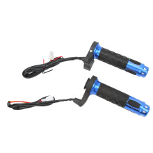 1 Paar 12V Beheizte Lenkergriffe Aluminium Blau 2,2 cm