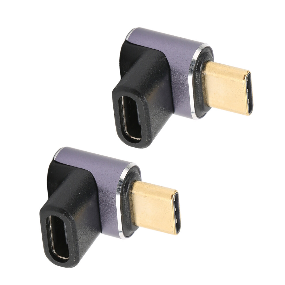 2 Pcs Usb C Male To Female Adapter Right Angle 90 Degree Pd 100W 40Gbps 8K60hz Hd Type C Male To Female Adapter 4941319513163