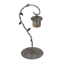 Refugio para aves en miniatura para casa de muñecas a escala 1:6 acabado antiguo de aluminio pieza decorativa