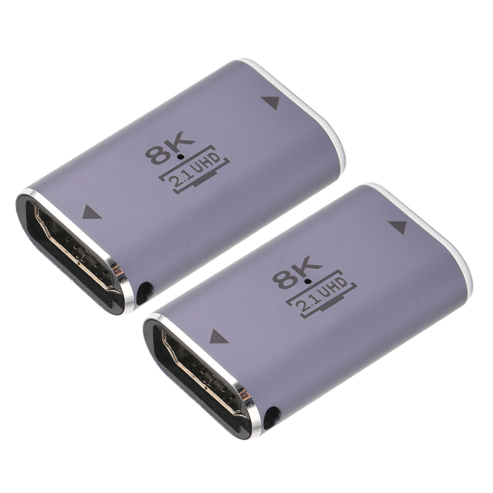 2Pcs Hd Multimedia Interface Female To Female Coupler Adapter 3D 8K Hd Extension Adapter Connector For Hdtvs Projectors 5091319513096