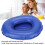 Cojín inflable para asiento de PVC azul, elástico. 7