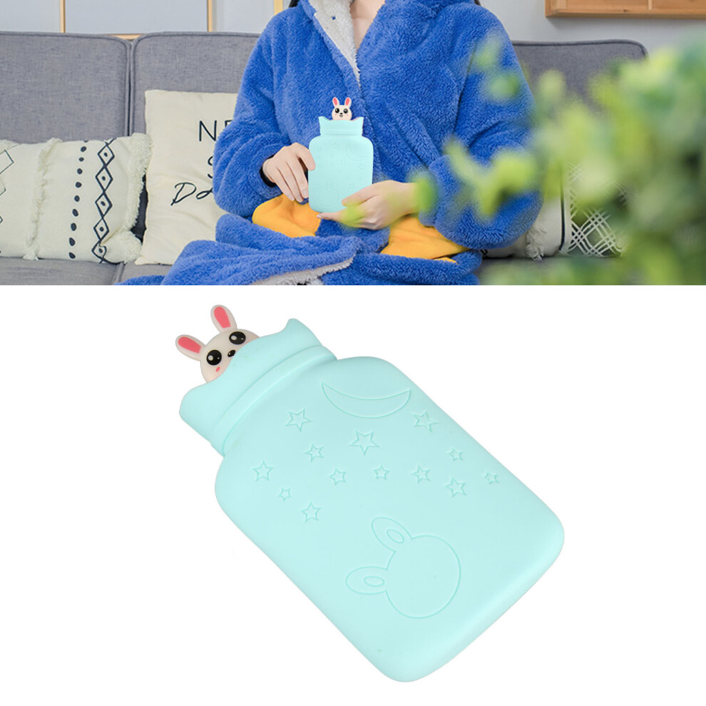 Blue Hot Water Bottle Microwave Heating Explosion Proof Leak Proof Portable Warm Water Bag For Hot And Cold Compress