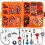 257-teiliges Angelköder-Set mit orangefarbener Aufbewahrungsbox 10.1oz 12