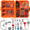 257-teiliges Angelköder-Set mit orangefarbener Aufbewahrungsbox 10.1oz 2