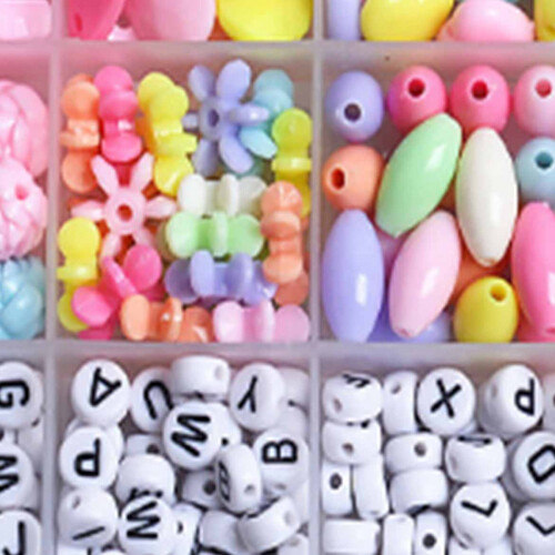 DIY-Perlen-Set - 260 g, 19x13x1,9 cm, bunte Perlen 2