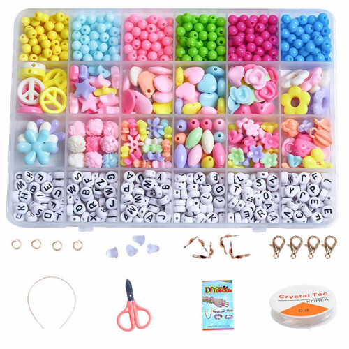 DIY-Perlen-Set - 260 g, 19x13x1,9 cm, bunte Perlen 1