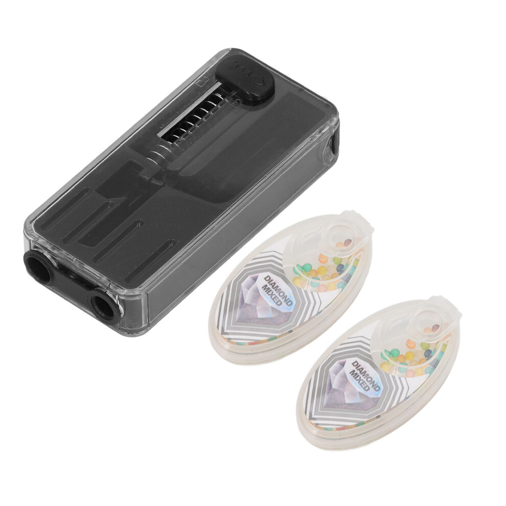 Black Cigarette Burst Capsule Box Abs One Hand Operation Cigarette Flavor Bead Holder For Smoking Accessories