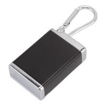 Mini Zinklegierung Aschenbecher 60 g 2.1 oz schwarzer Deckel mit Schnallenverschluss
