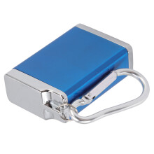 Mini Zinklegierung Tragbarer Aschenbecher blau 60g Schlüsselanhänger