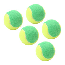 5PCS 6cm Rubber Tennis Balls Elastic Squash Ball Pressure Relief Balls for Training Entertainment Green