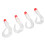 4 Stück lebensechte PVC-Köder Rot-Weiß 57 g / 2,01 oz 1