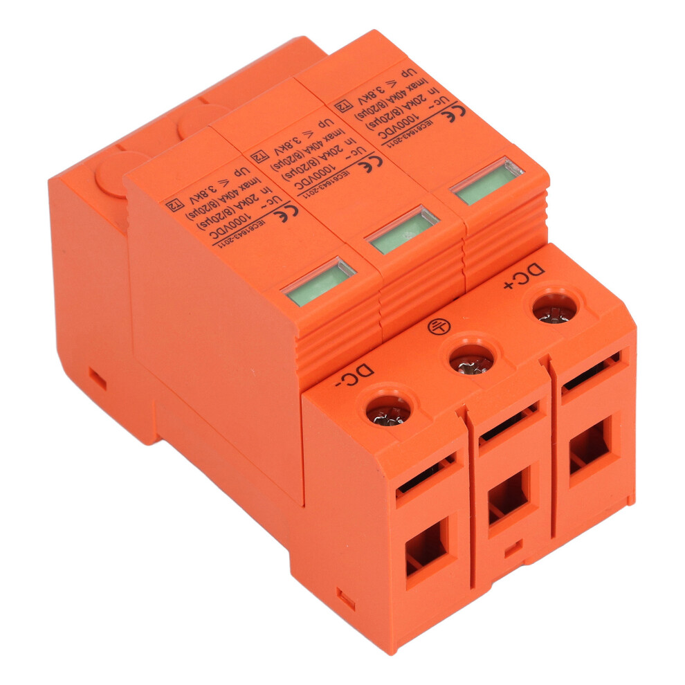 Dc Surge Protector Visual Window Overheat Protection Quick Response Pv Surge Protective Device 3P 40Kv 1000V 5071319520591