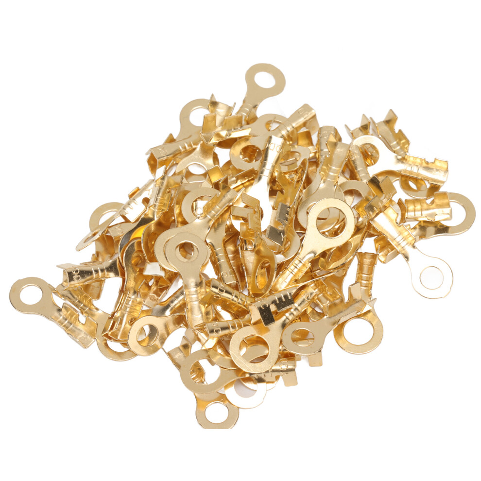 150Pcs Ring Terminal Assortment Brass Electric Wire Lugs With Storage Box M3 M4 M5 M6 M8 M10 3521319520746