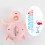 Baby-Schlangenform Badethermometer, ABS, 12x13x4,5cm Pink 4