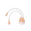 Eulenförmiger Nasensauger für Babys 21x3.2 cm orange 12