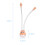 Eulenförmiger Nasensauger für Babys 21x3.2 cm orange 13
