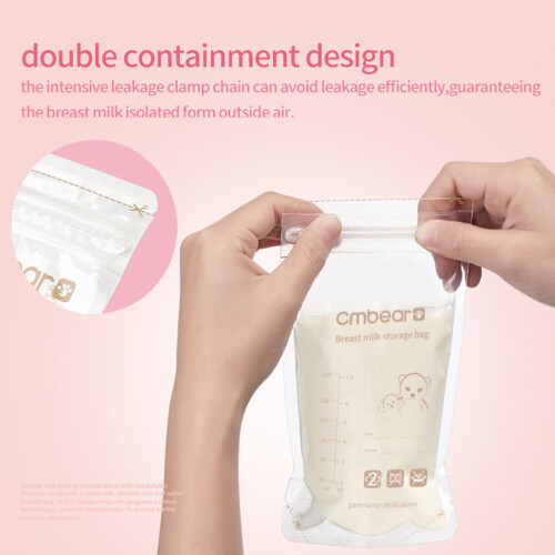 30er Pack Muttermilchbeutel-Set 220 ml 100x180mm Transparent 2