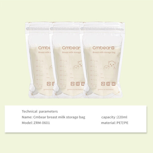 30er Pack Muttermilchbeutel-Set 220 ml 100x180mm Transparent