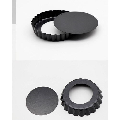 6er-Set Mini-Kuchenformen, 3 Zoll, schwarz, 8x8x2 cm 2