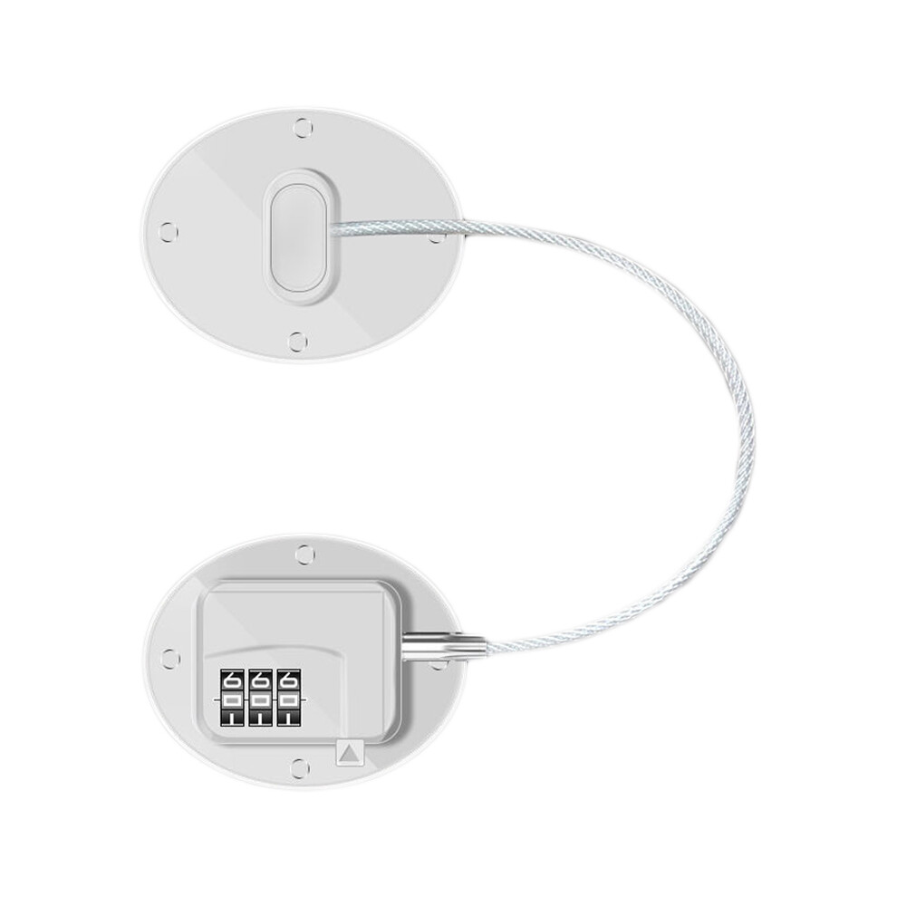 Refrigerator Lock Combination Design Strong Metal Abs Multifunction Freezer Lock For Cabinet Window Door Fq1 White 4971319524449