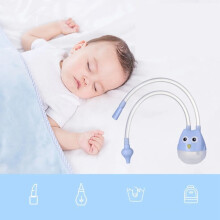 Aspirador nasal para bebé con forma de búho 21x3,2 cm rosa