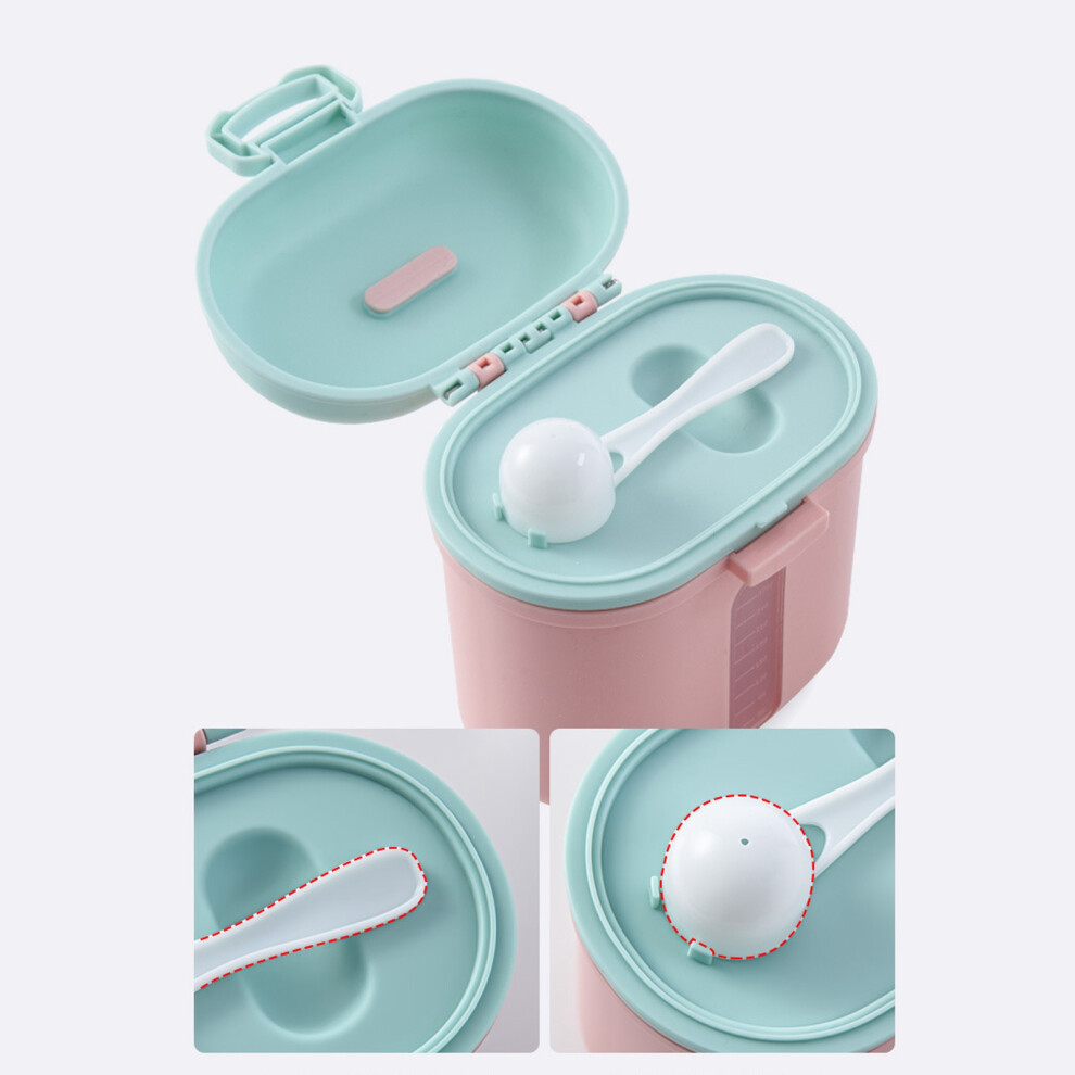 Infant Milk Powder Storage Box Portable Large Capacity Baby Milk Powder Formula Dispenser With Spoon For Baby Infant Pink