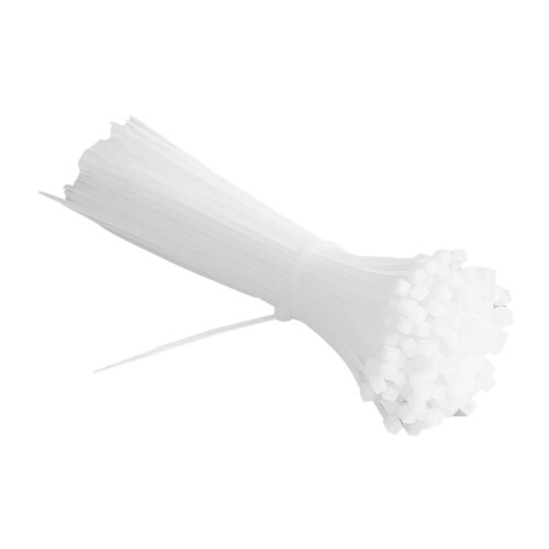 1000 Stück weiße Nylon-Kabelbinder 1,8 mm Dicke 1