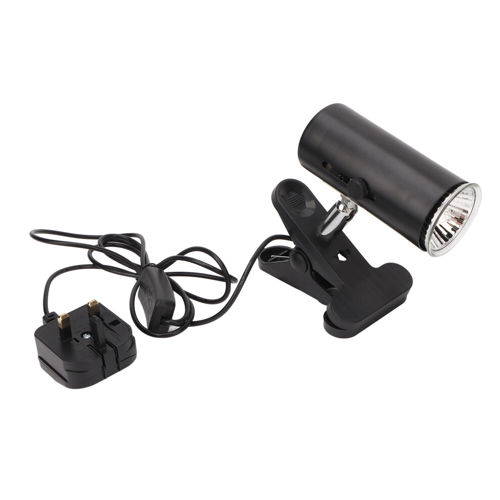 UVA UVB Reptile Light Bulb 50W Full Spectrum Sun Lamp Sunbathe Heat Lamp with Clamp for Amphibians