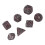 Blutbefleckte Metallwürfel-Set aus Zinklegierung, polyedrisch 4
