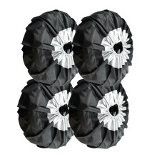 4 piezas de cubiertas para neumático de repuesto 80x47 cm impermeables negras