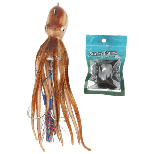 Realistischer Tintenstrahl-Tintenfisch-Köder 300g für Salzwasserfischerei 1