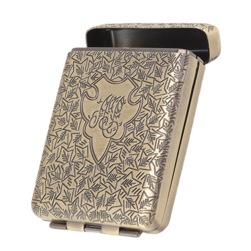 Retro Zigarettetui 16 Stück 69x23x99mm Bronze