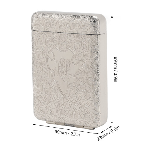Retro Zigarettenetui 16 Stück 69x23x99mm Silber 2