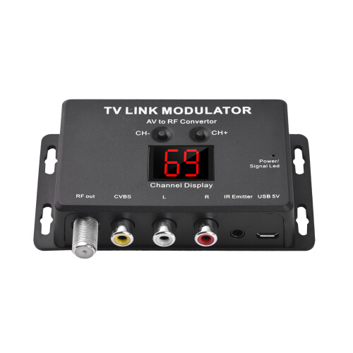 TM80 AV zu RF Modulator 75Ω UHF PAL/NTSC 471,25-885,25MHz