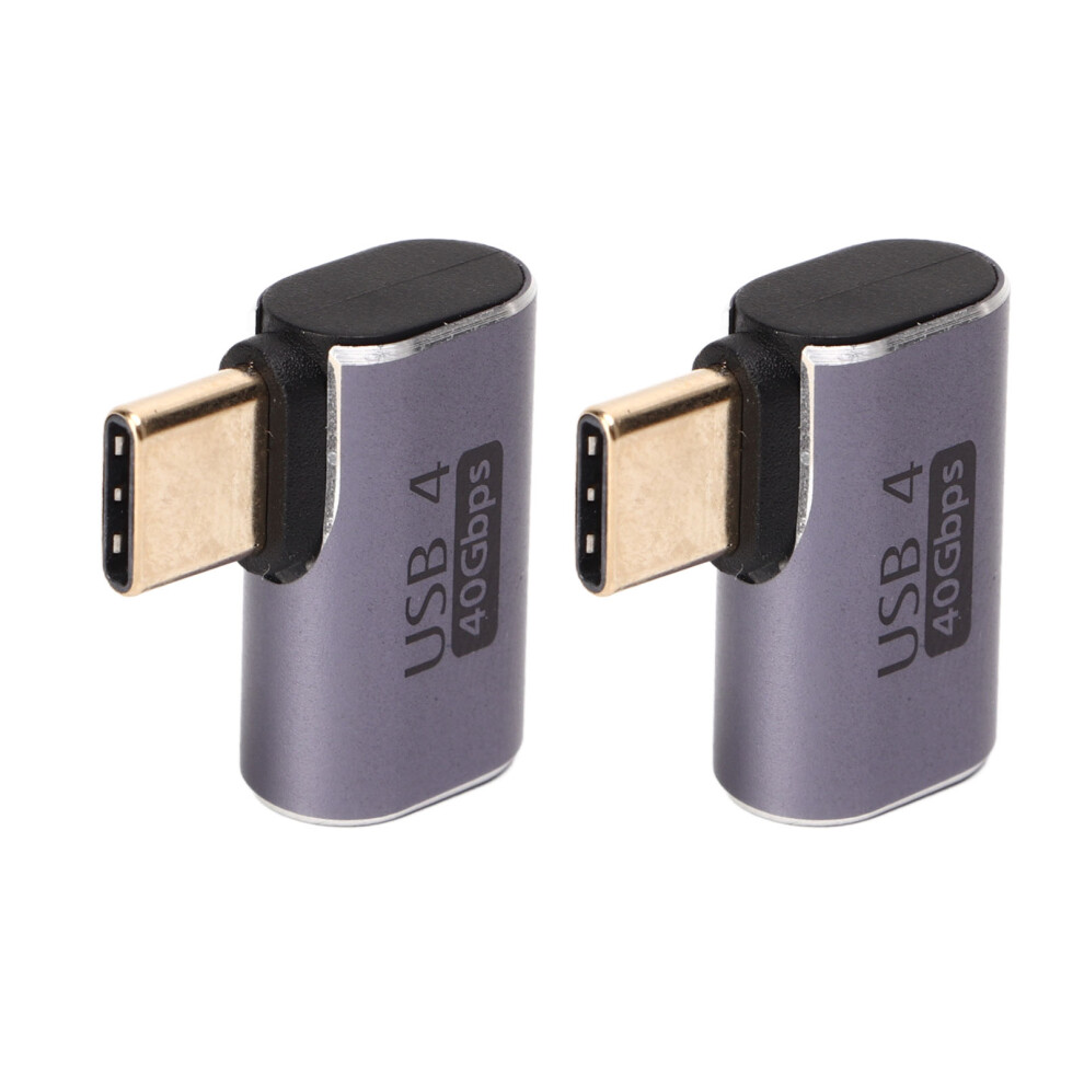 2Pcs Type C Male To Female Right Angle Connector 40Gbps 90 Degree Usb C Adapter For Transmission Charging 3531319531079